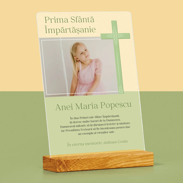 Fotografie Si Semnătură: Împărtășanie Fotografia Crucii - Imprimare Pe Sticlă Acrilică (Verticală)