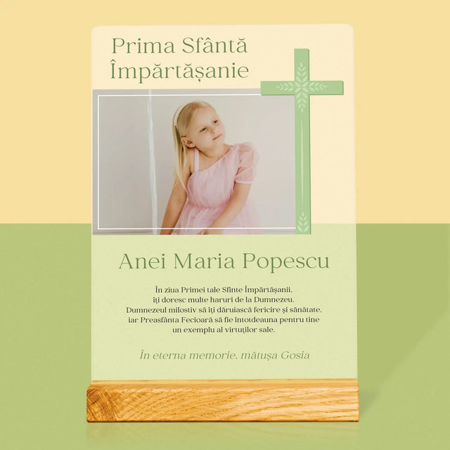 Fotografie Si Semnătură: Împărtășanie Fotografia Crucii - Imprimare Pe Sticlă Acrilică (Verticală)