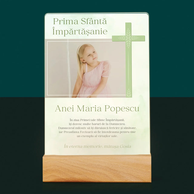 Fotografie Si Semnătură: Împărtășanie Fotografia Crucii - Imprimare Pe Sticlă Acrilică (Verticală)