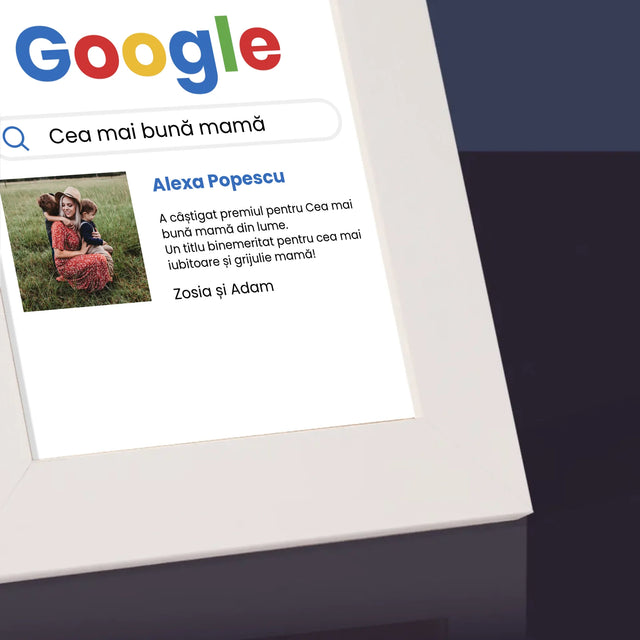 Fotografie Si Semnătură: Cea Mai Bună Mamă Rezultat Google - Ramă Pentru Fotografii (Horizontală)