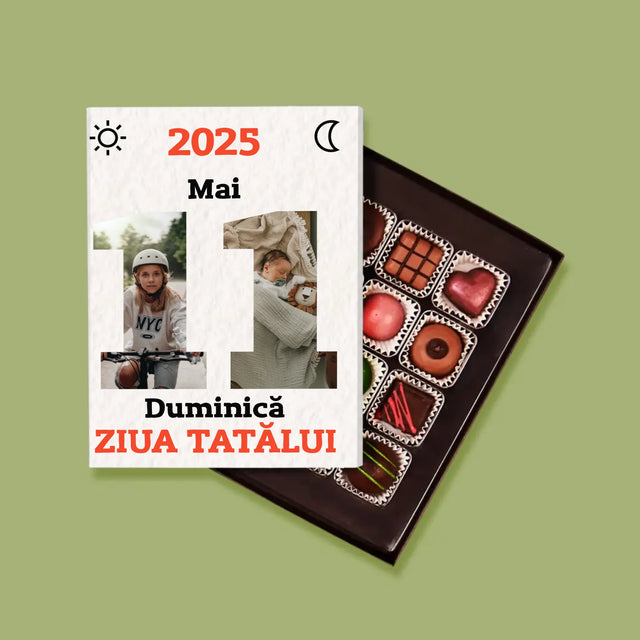 Cuvânt Din Fotografii: Felicitare Calendar Ziua Tatălui - Praline