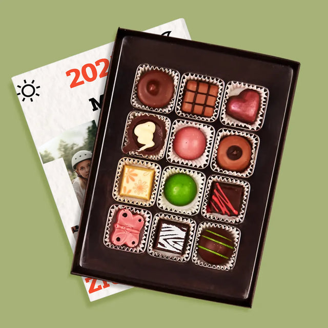 Cuvânt Din Fotografii: Felicitare Calendar Ziua Tatălui - Praline