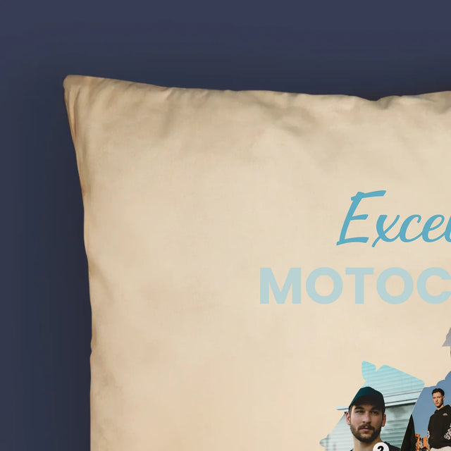 Formă Din Fotografii: Motociclist Excelent - Pernă (Cu Fotografie)