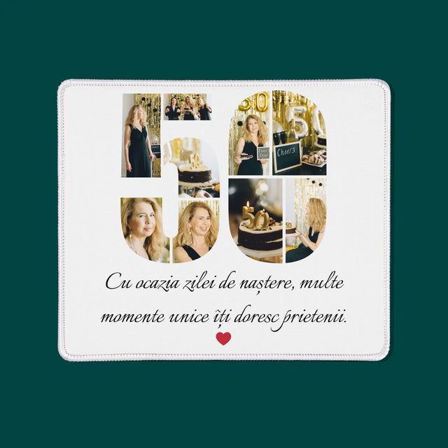 Formă Din Fotografii: A 50 Zi De Naștere - Mouse Pad