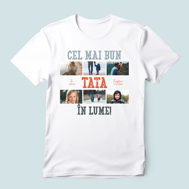 Colaj De Fotografii: Cel Mai Bun Tată Din Lume Fotografii - Tricou Pentru Bărbați