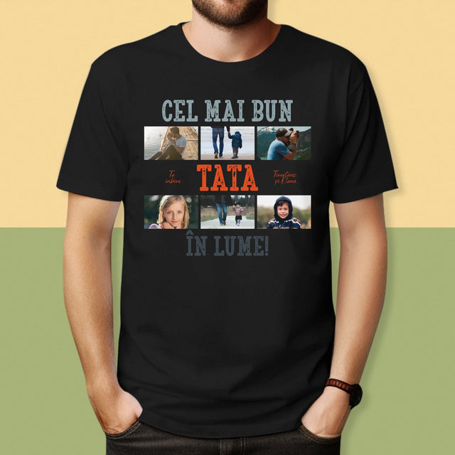 Colaj De Fotografii: Cel Mai Bun Tată Din Lume Fotografii - Tricou Pentru Bărbați