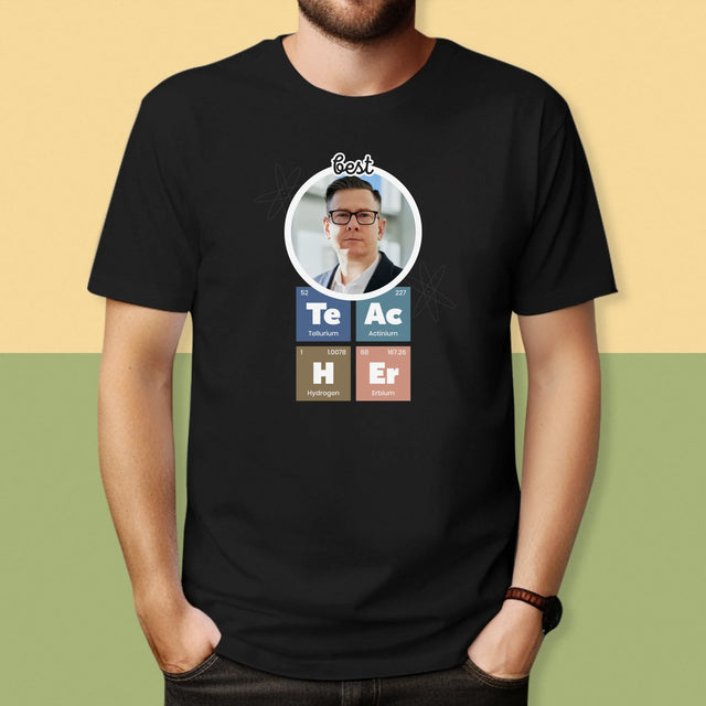 Fotografie Si Semnătură: Teacher Elemente Chimice - Tricou Pentru Bărbați