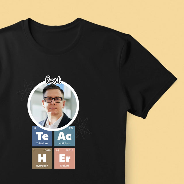 Fotografie Si Semnătură: Teacher Elemente Chimice - Tricou Pentru Bărbați