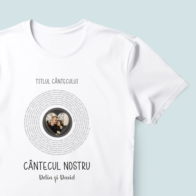 Fotografie Si Semnătură: Cântecul Nostru Cu Text - Tricou Pentru Bărbați