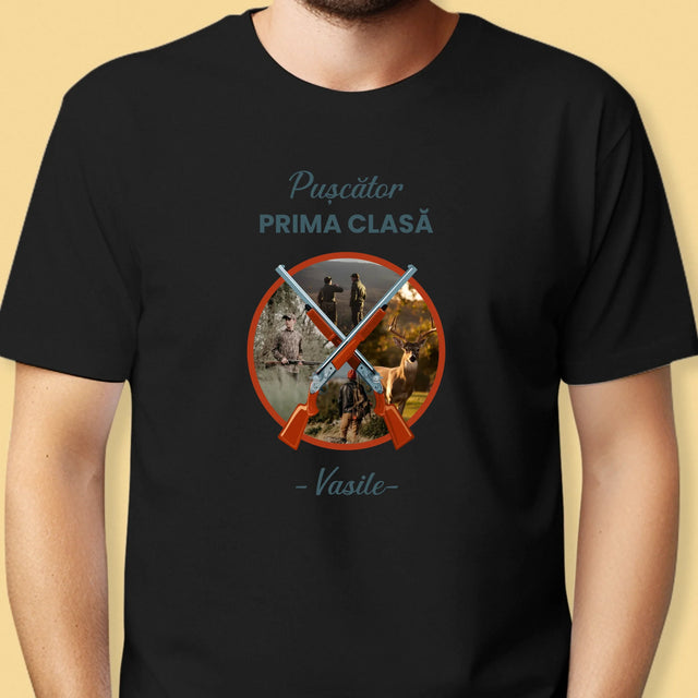 Colaj De Fotografii: Pușcător Prima Clasă - Tricou Pentru Bărbați