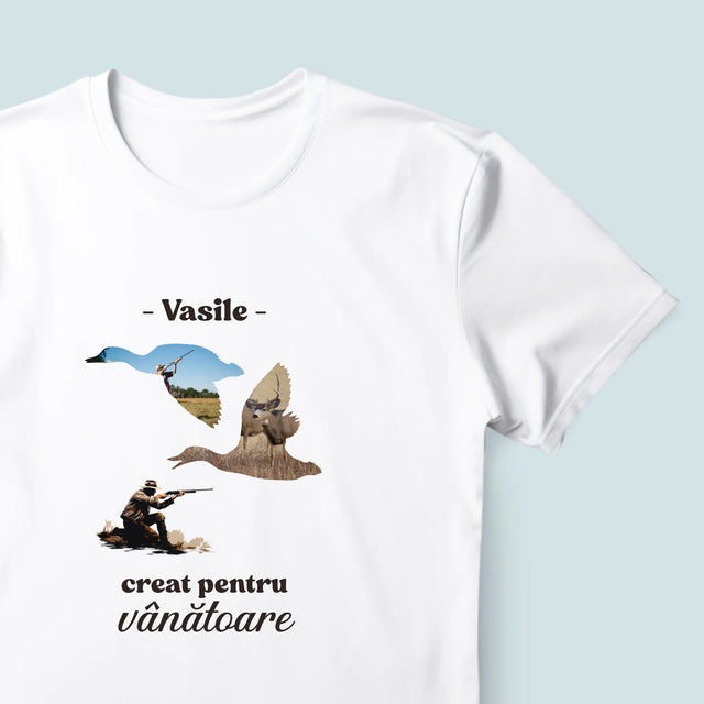 Formă Din Fotografii: Creat Pentru Vânătoare - Tricou Pentru Bărbați