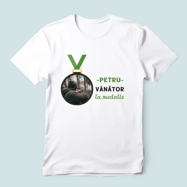 Fotografie Si Semnătură: Vânător La Medalie - Tricou Pentru Bărbați