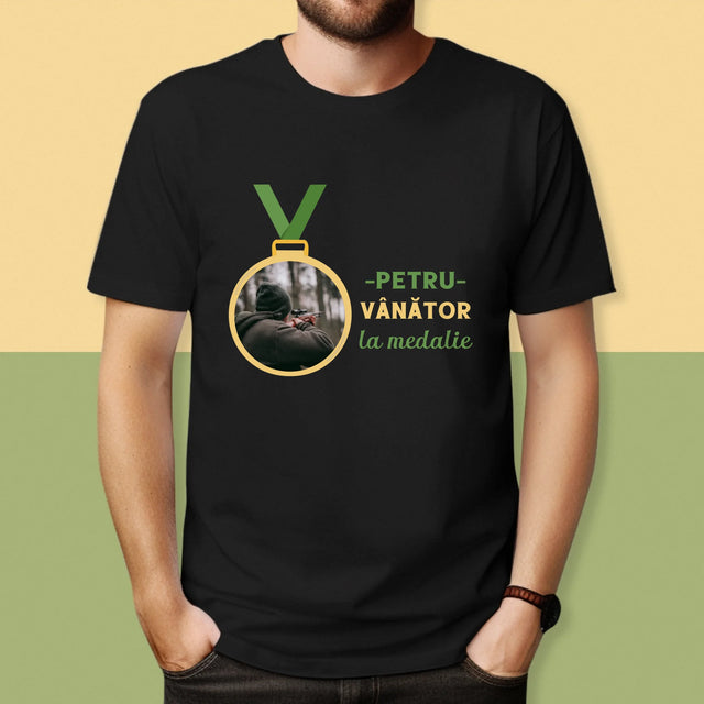 Fotografie Si Semnătură: Vânător La Medalie - Tricou Pentru Bărbați