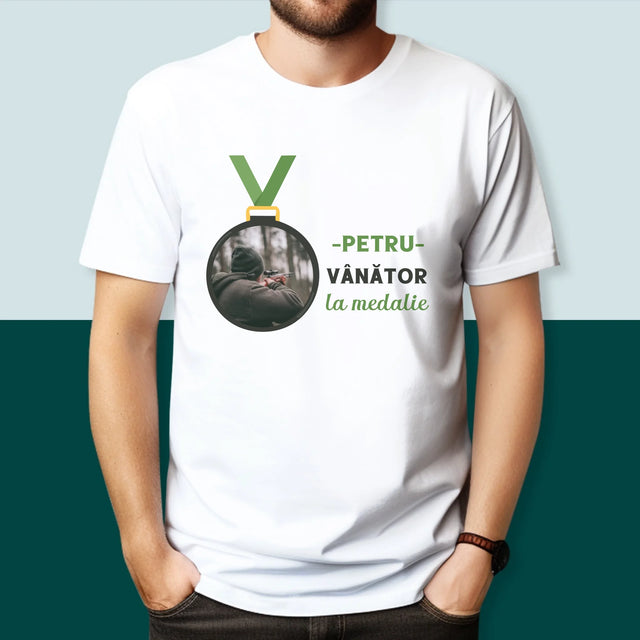 Fotografie Si Semnătură: Vânător La Medalie - Tricou Pentru Bărbați