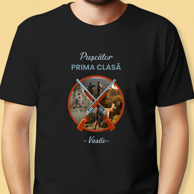 Colaj De Fotografii: Pușcător Prima Clasă - Tricou Pentru Bărbați