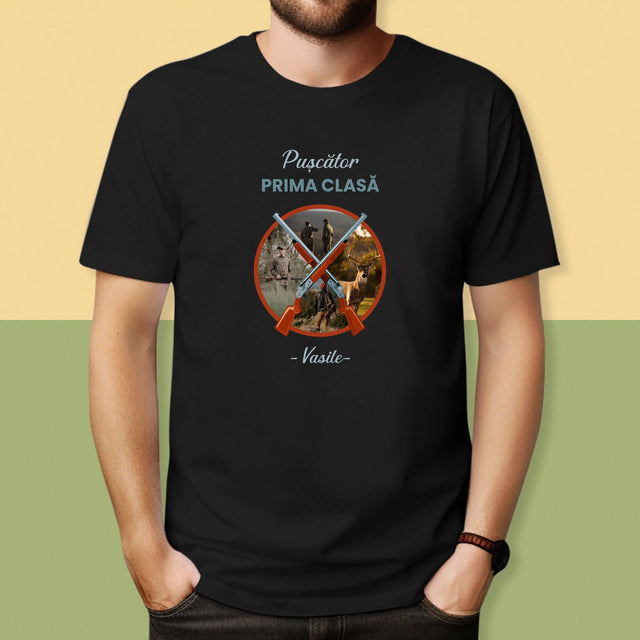 Colaj De Fotografii: Pușcător Prima Clasă - Tricou Pentru Bărbați