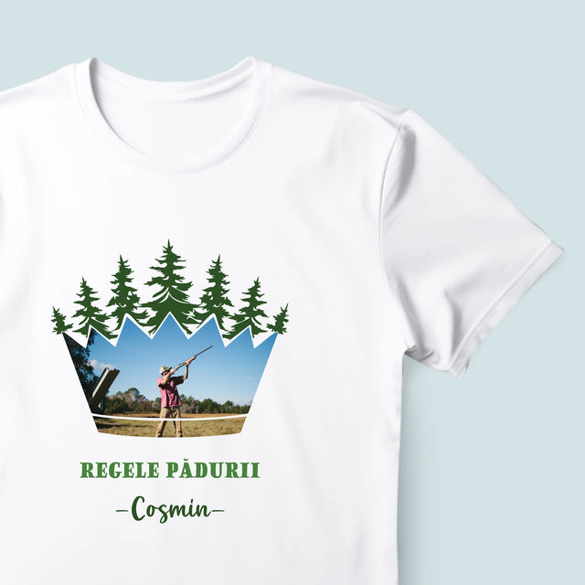 Formă Din Fotografii: Regele Pădurii - Tricou Pentru Bărbați