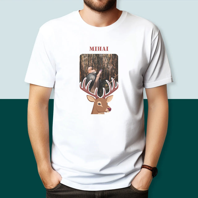 Fotografie Si Semnătură: Cerb - Tricou Pentru Bărbați