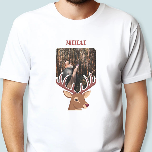 Fotografie Si Semnătură: Cerb - Tricou Pentru Bărbați