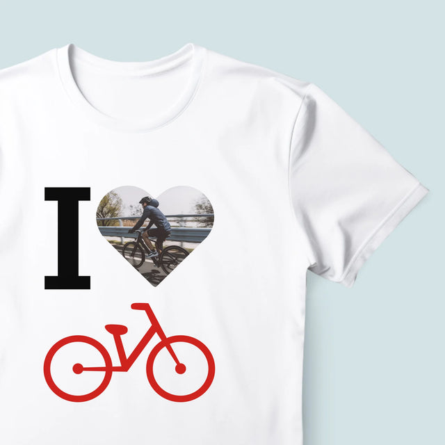 Fotografie Si Semnătură: I Love Bicicletă - Tricou Pentru Bărbați
