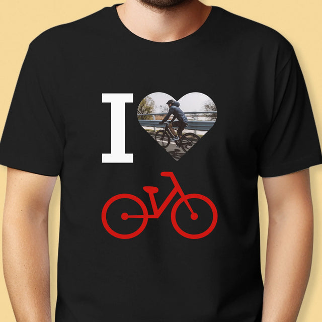 Fotografie Si Semnătură: I Love Bicicletă - Tricou Pentru Bărbați