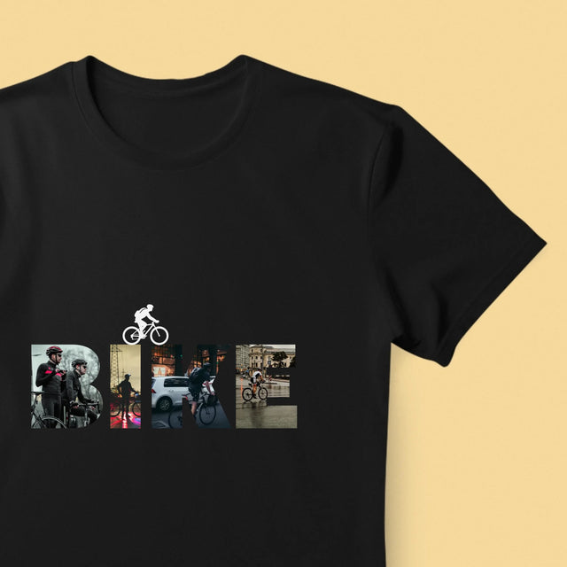 Cuvânt Din Fotografii: Bike - Tricou Pentru Bărbați