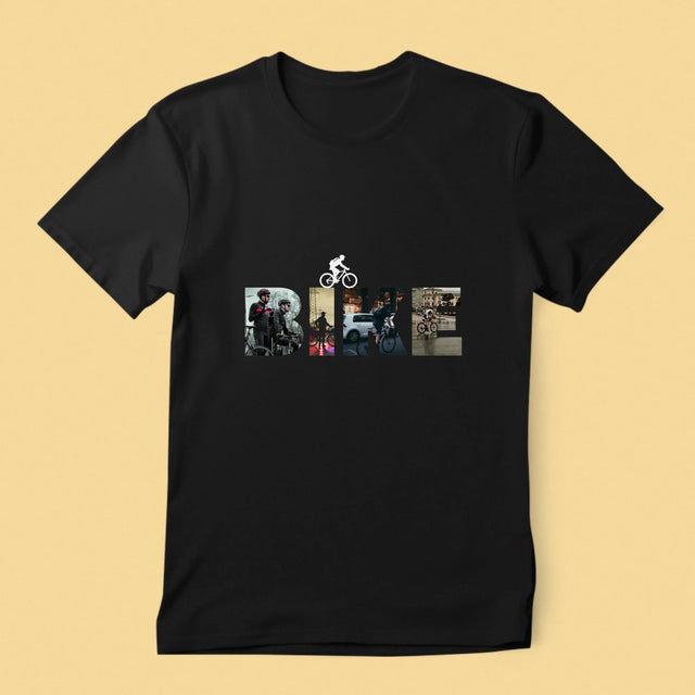 Cuvânt Din Fotografii: Bike - Tricou Pentru Bărbați
