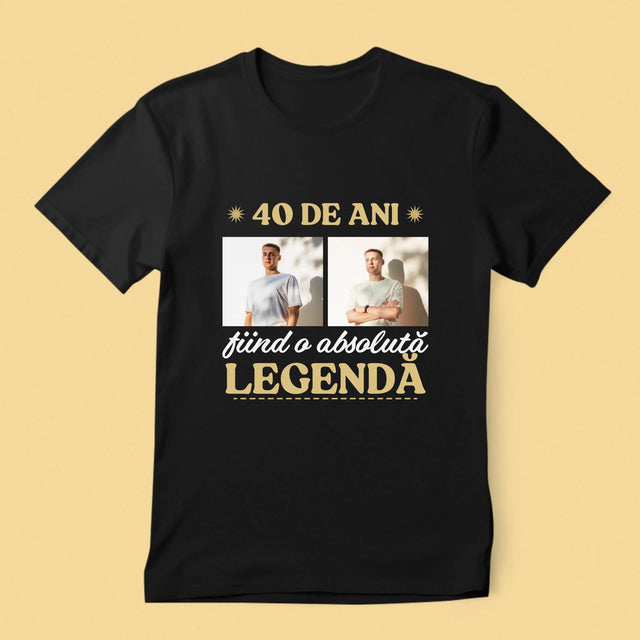 Colaj De Fotografii: 40 De Ani Fiind O Legendă - Tricou Pentru Bărbați