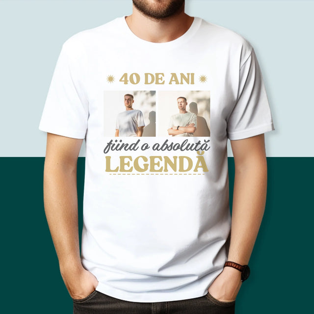 Colaj De Fotografii: 40 De Ani Fiind O Legendă - Tricou Pentru Bărbați