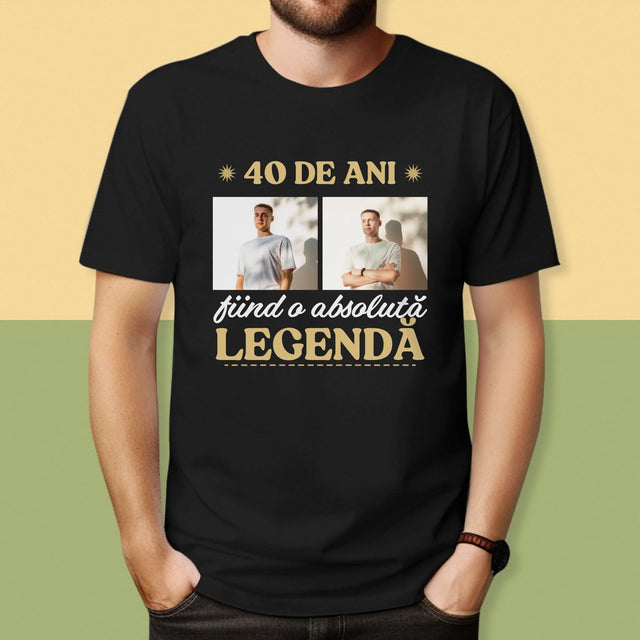 Colaj De Fotografii: 40 De Ani Fiind O Legendă - Tricou Pentru Bărbați
