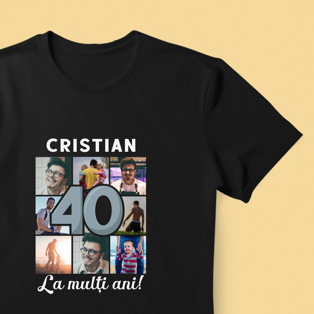 Colaj De Fotografii: 40 De Ani - Tricou Pentru Bărbați