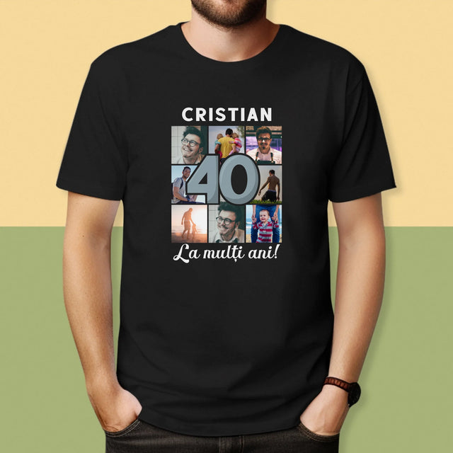 Colaj De Fotografii: 40 De Ani - Tricou Pentru Bărbați