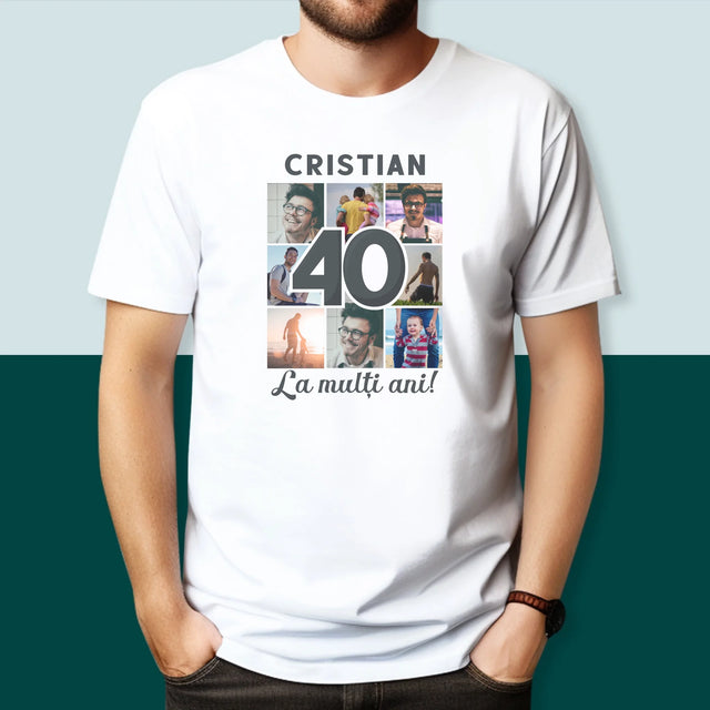 Colaj De Fotografii: 40 De Ani - Tricou Pentru Bărbați
