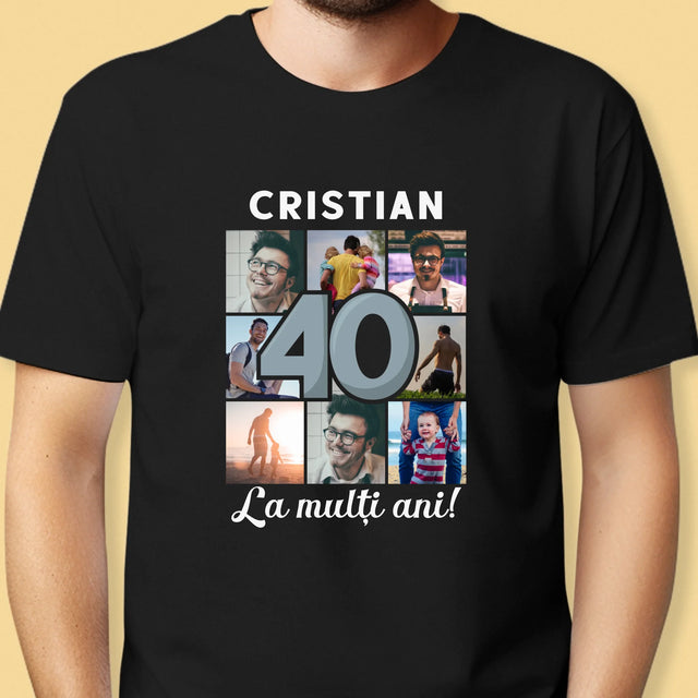 Colaj De Fotografii: 40 De Ani - Tricou Pentru Bărbați