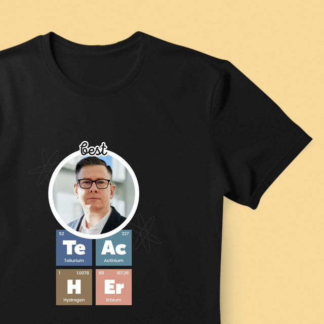 Fotografie Si Semnătură: Teacher Elemente Chimice - Tricou Pentru Bărbați