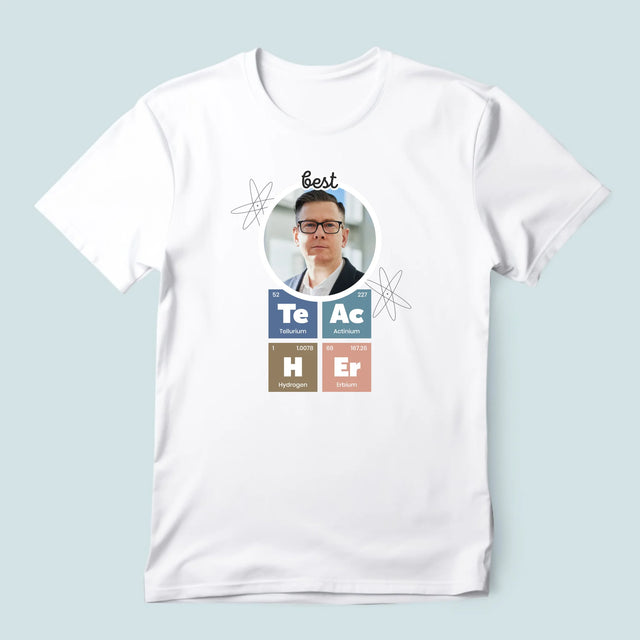 Fotografie Si Semnătură: Teacher Elemente Chimice - Tricou Pentru Bărbați