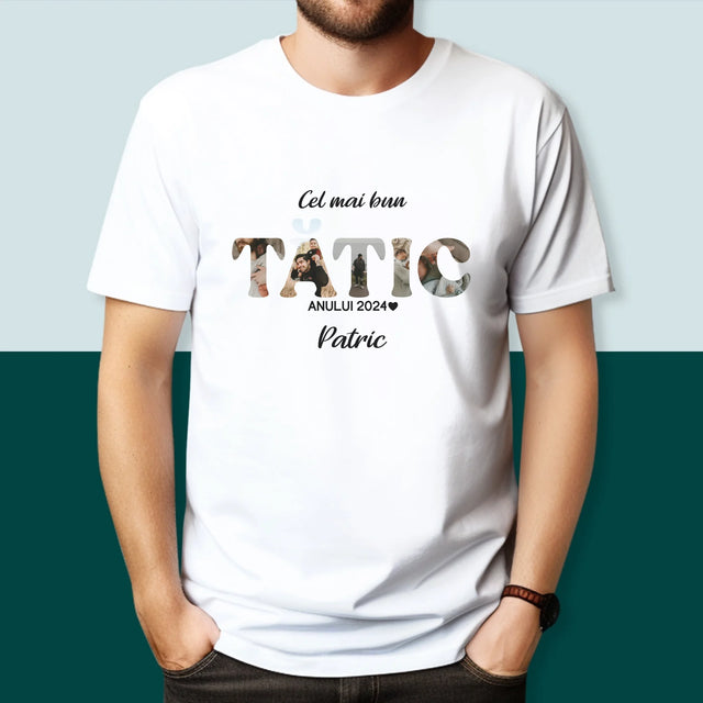 Cuvânt Din Fotografii: Cel Mai Bun Tată Al Anului - Tricou Pentru Bărbați