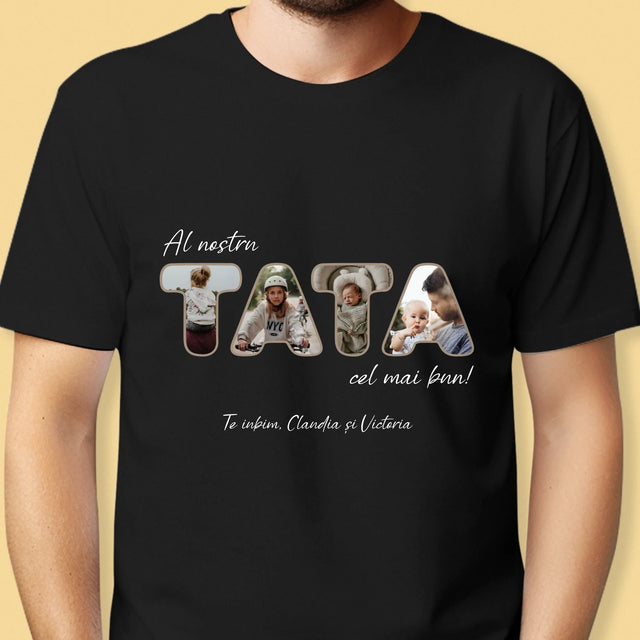 Cuvânt Din Fotografii: Tatăl Nostru Este Cel Mai Bun - Tricou Pentru Bărbați