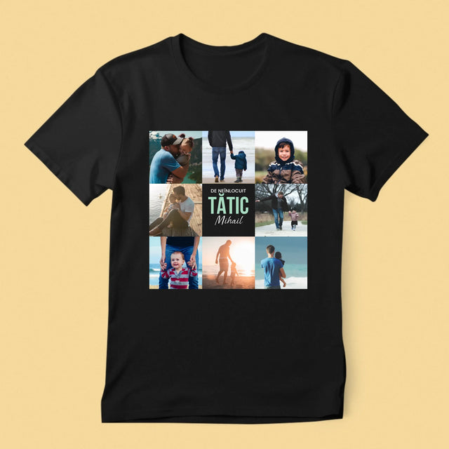 Colaj De Fotografii: Tată De Neînlocuit - Tricou Pentru Bărbați