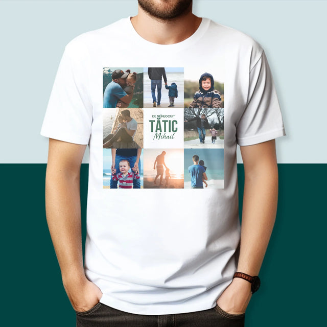 Colaj De Fotografii: Tată De Neînlocuit - Tricou Pentru Bărbați