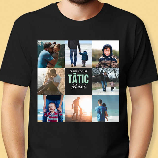 Colaj De Fotografii: Tată De Neînlocuit - Tricou Pentru Bărbați