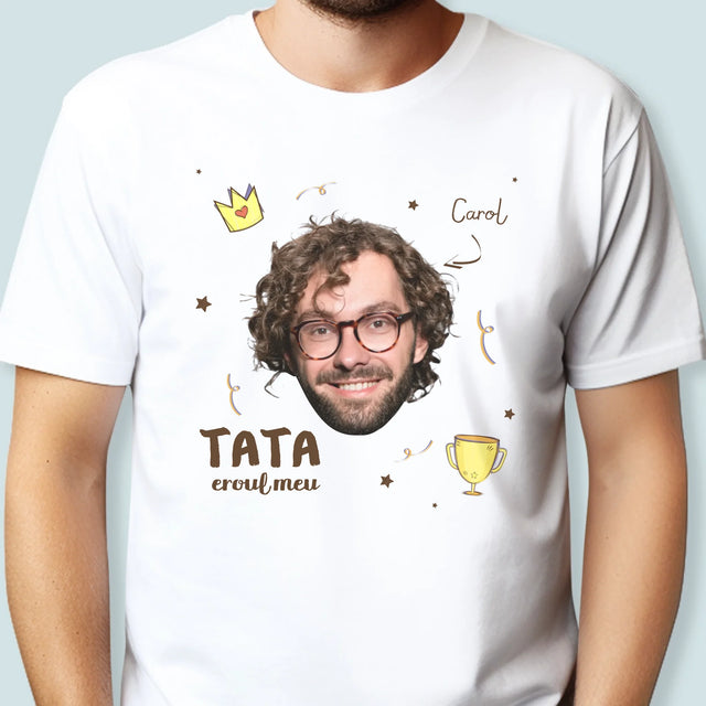 Fotografie Si Semnătură: Tată Erou - Tricou Pentru Bărbați