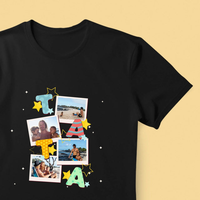 Colaj De Fotografii: Litere Tată - Tricou Pentru Bărbați