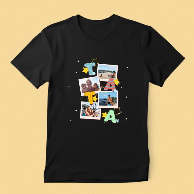 Colaj De Fotografii: Litere Tată - Tricou Pentru Bărbați