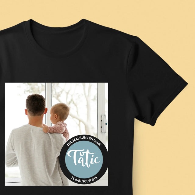 Fotografie Si Semnătură: Cel Mai Bun Tătic Din Lume - Tricou Pentru Bărbați