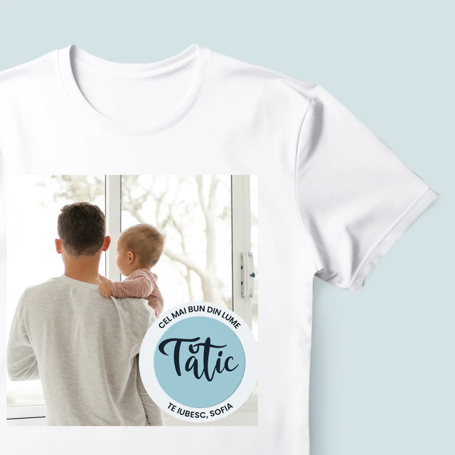 Fotografie Si Semnătură: Cel Mai Bun Tătic Din Lume - Tricou Pentru Bărbați