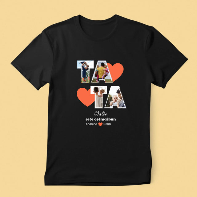 Colaj De Fotografii: Tata Este Cel Mai Bun - Tricou Pentru Bărbați