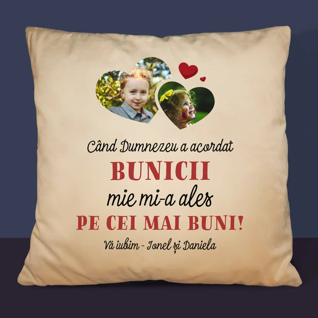 Colaj De Fotografii: Când Dumnezeu A Acordat Bunicii - Pernă (Cu Fotografie)