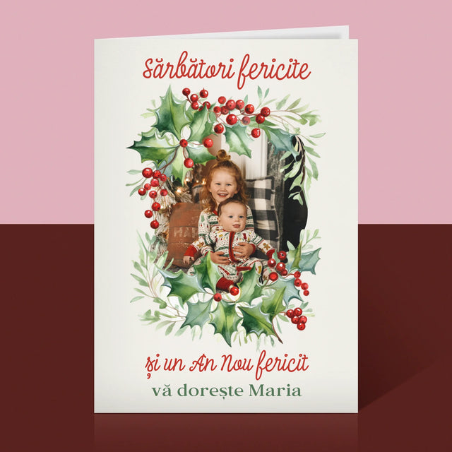 Fotografie Si Semnătură: Decorațiune De Crăciun - Card Cu Felicitări