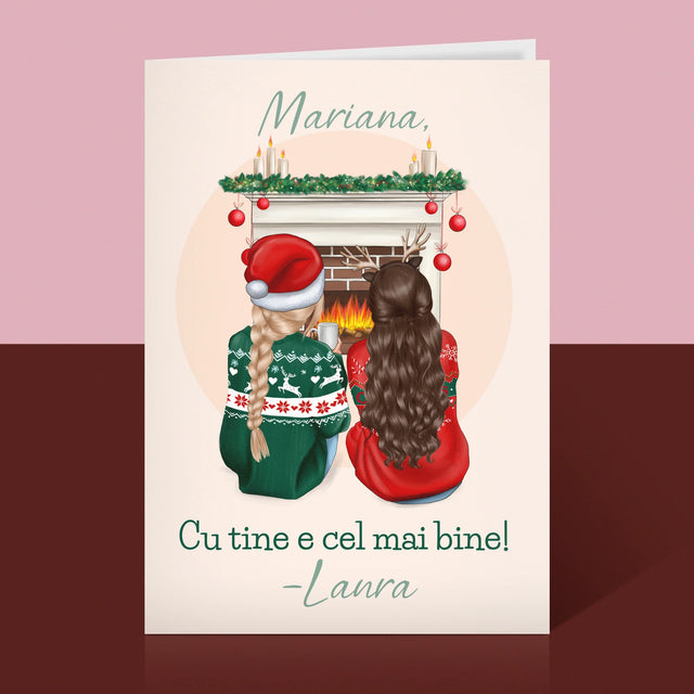 Creator De Personaj: Cele Mai Bune Prietene De Sărbători - Card Cu Felicitări